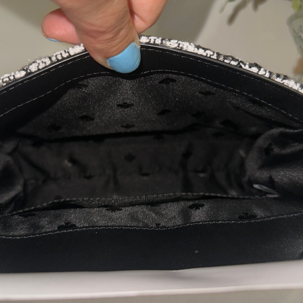 KATE SPADE-tweed Blk & Wht Natalia Flap Crossbody Shoulder Bag NWT - Picture 13 of 16